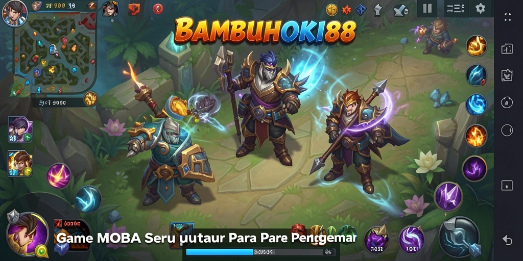Gameplay seru dengan aksi MOBA yang intens.