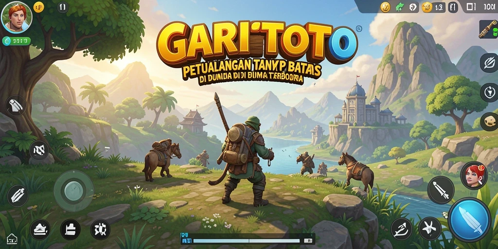 Tampilan gameplay GARITOTO yang menampilkan eksplorasi dunia terbuka.