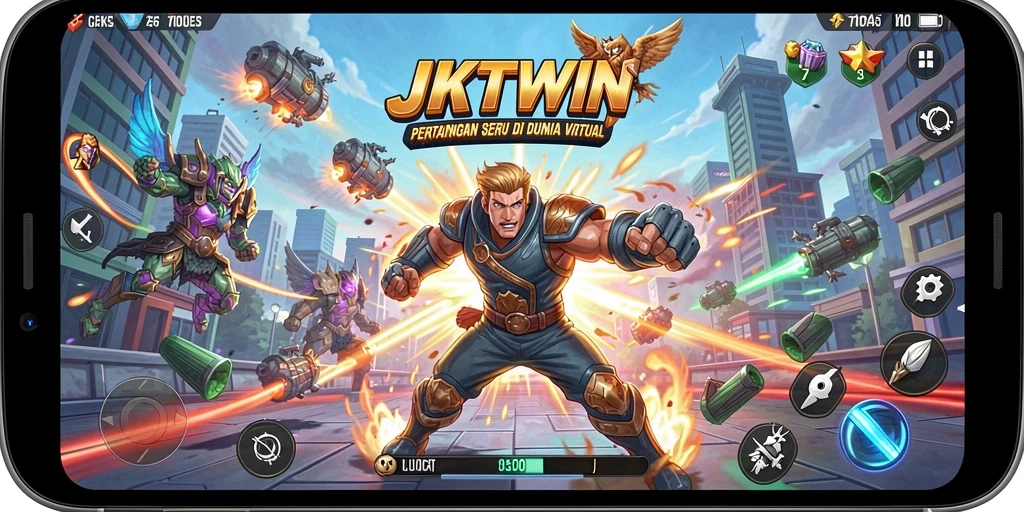 Tampilkan aksi pertarungan di arena JKTWIN yang mendebarkan.