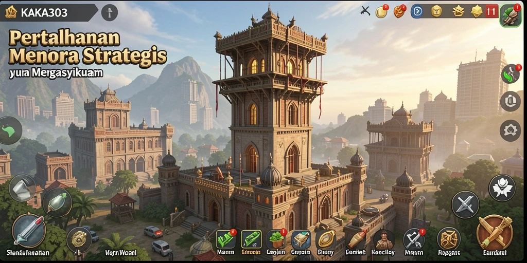 Gameplay menegangkan dalam KAKA303 di Tower Defense.