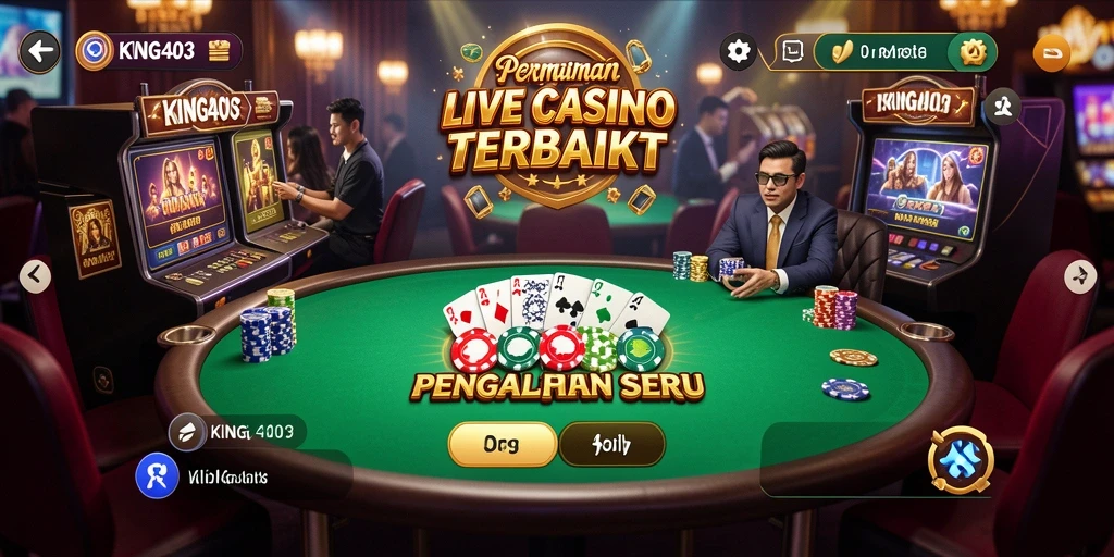 Tampilan gameplay Live Casino yang memukau di KING403.
