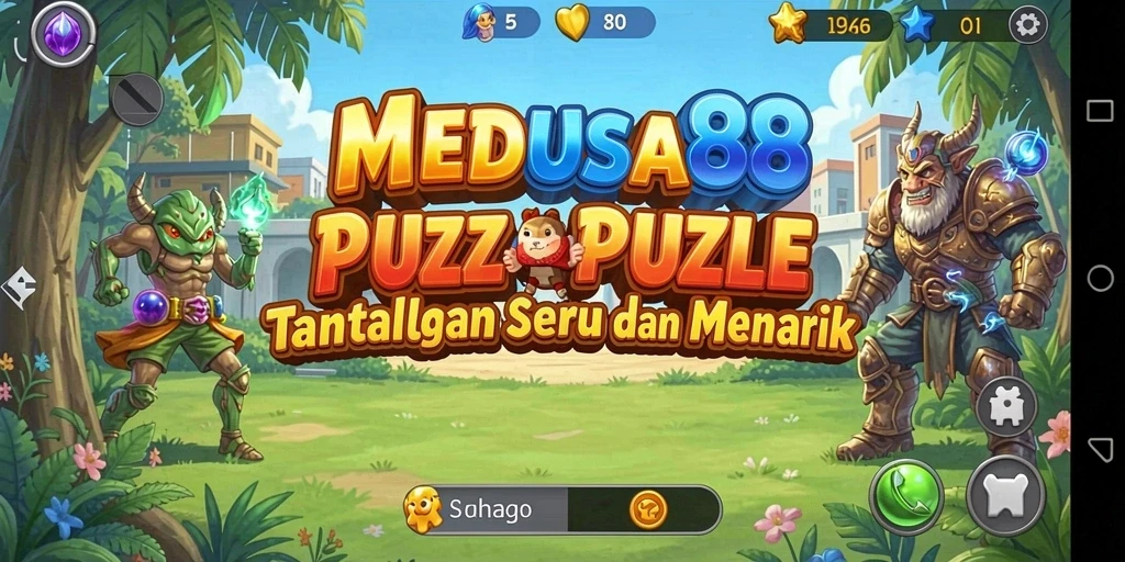 Tampilan gameplay <strong>MEDUSA88</strong> yang menarik saat menyusun puzzle.