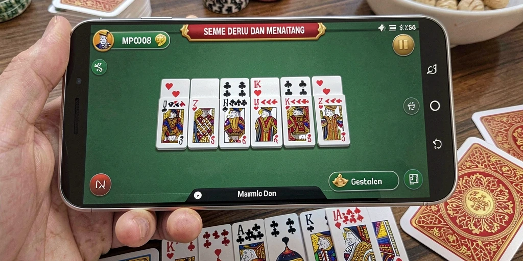 Tampilan gameplay seru dalam aplikasi MPO08 yang menampilkan strategi Domino.