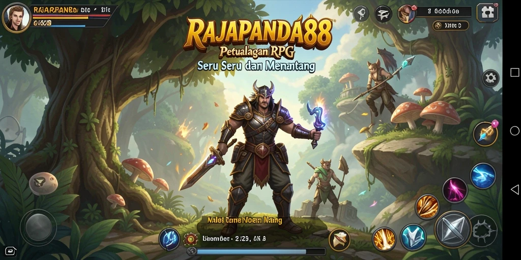Tampilan gameplay menarik dari RAJAPANDA88 dengan karakter beraksi.