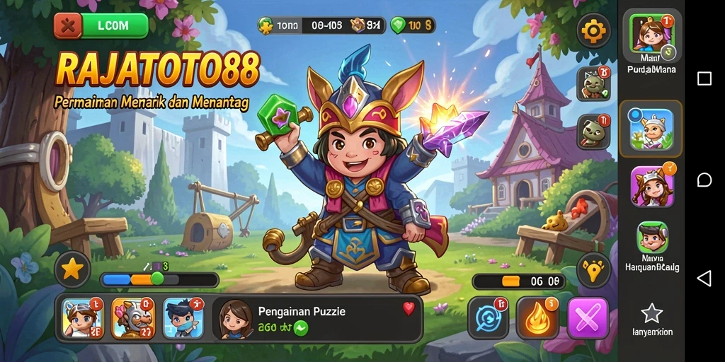 Tampilan gameplay RAJATOTO88 yang seru dan menantang.