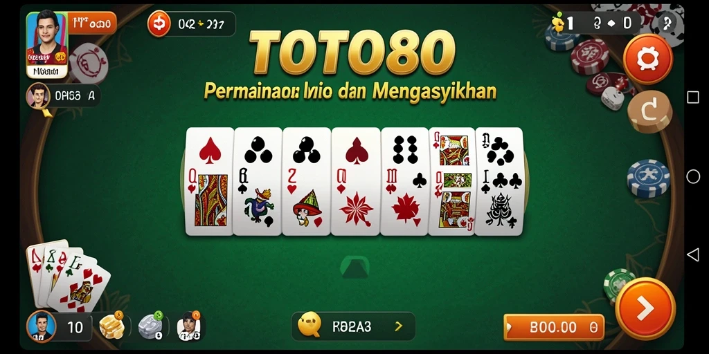 Screenshot menunjukkan pengalaman gameplay seru di TOTO80.
